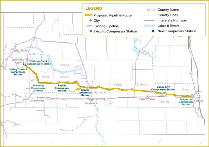 Bakken East Pipeline Project Proposed Route October 2026_web