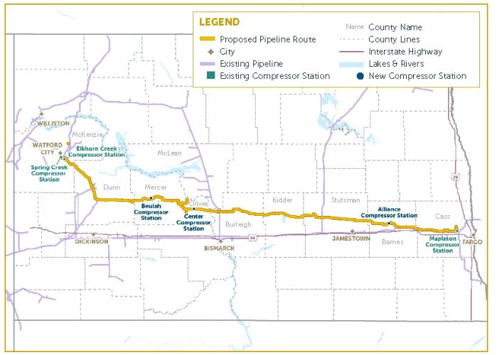 WBI Energy Bakken East Proposed Route (updated)